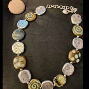 Brighton Kenya Silver & Stone bead necklace